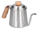 650ML Drip Coffee Pot Stainless Steel Long Gooseneck Spout Coffee Kettle with Wooden Handle V1294-YM0901-3118210172311