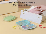 4PS 8 Compartments Travel Pill, Pocket Pharmacy for Purse Daily Box Portable Medicine V1259-DP01-A-4619