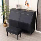 Leather Upright Piano Cover, Piano Full Cover Dustproof Waterproof, Universal Upright Piano Leather V1107-783-39103-GRY2