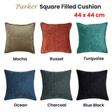 Jason Parker Charcoal Square Filled Cushion 44 x 44 cm V442-WAM-CUSHION-PARKER-CHARCOAL-SQ
