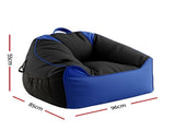 Artiss Gaming Bean Bag Chair for Adults Teens Kids Splash-Proof Floor Gaming Chair BD-COVER-GAME-CH-BLBK