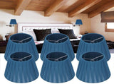 6PCS Modern Simple Lampshade Cloth Lampshade for Crystal Clip On Chandelier Wall Lamp Blue V1294-YM0718-3119200177111