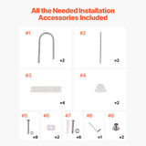 4-Step Stainless Steel Pool Ladder of 2 Handrail for 1371.6 mm Decked Pool V952-DXYCTTBGGBXGT35OAV0
