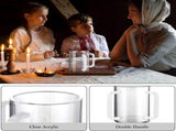 Hand Washing Cup with Dual Handles Acrylic for Netilat YadayimNegel Vasser Wash Jewish White V1370-AZ4-07527