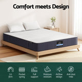 20cm Giselle Mattress Queen Bed Pocket Spring Mattresses MATTRESS-E-CLOUD-20-Q