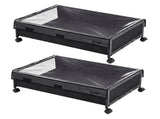 Levede 2Pcs Under Bed Storage Box Wheels Clothes Organizer Dustproof 48L SO1031-2PC-AU
