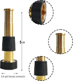 Brass Garden Hose Splitter 5" Jet Sweeper Garden Hose Nozzle V1258-DP02-C-190