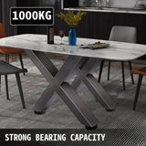 Set of 2 Steel Table Legs, 28'Height 24'Wide Dining Table Legs, Heavy Duty 3.1" Square Box Section X V952-ZTCX720X600MM0001V0