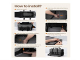 Sturdy & Breathable Pet Carrier for Small Cats & Dogs - Collapsible Travel Bag with Steel Frame, V888-ELOSUNG35870