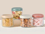 4 Pack Overnight Oats Jars with Lids, Glass Yogurt Cups Food Storage Containers for Salad Snacks V1237-ZY-924-169