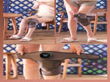 Grey Wireless Heated Knee Massager Brace - Rechargeable Vibration & Heat Therapy for Joint Pain V888-ELOSUNG32326