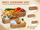 2 Pack Woven Storage Basket, Handmade Wicker Organizer Bins for Bathroom Kitchen Vanity Countertop V1237-ZY00B0FCMD65N8