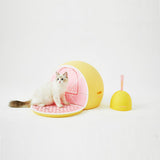 Vetreska Fruity Portable Cat Kitty Toilet Litter Box Tray House Lid Scoop Set Grapefruit V610-VK06-GR
