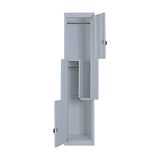 Grey Two-Door L-shaped Office Gym Shed Storage Lockers V63-835141