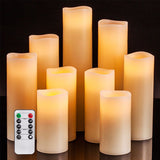 Flameless Candles Battery Operated Candles Flickering, Outdoor Waterproof LED with Remote Control V1192-AZ-W-11689