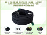 50m Porous Soaker Hose Leaky Garden Irrigation Pipe for Efficient Watering V63-952951