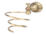 Antique Hair Dryer Holder Wall Mounted Household Spiral Blow Dryer Rack Organizer for Bathroom V1294-YM0901-3112240047811