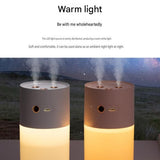 Creative Romantic Home Gift Set - Pink Dual Spray USB Humidifier with Warm LED Night Light and White V888-ELOSUNG53400