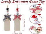 Personalized Christmas Stockings - 18 Inches Hanging Stockings with DIY Snowman Name Tags, 4PCS V1192-AZ-W-25888