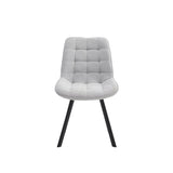 4PCS Neo Softy Light Grey Fabric Dining Chairs V195-NEOSOFTY-LGRY