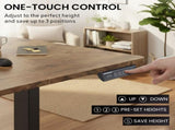 FORTIA Sit to Stand Standing Desk, 160x60cm, 72-118cm Electric Height Adjustable, Walnut Style V219-ADKSSTFO6WLKB