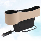 Masteelf Car Seat Gap Storage Box 1Set Beige Leather with Car Seat Slide Filler for Drivers V1189-LWWAL-20260327-03584