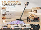 4-in-1 cordless vacuum cleaner, 50000RPM motor, 10000Pa suction, 180&deg rotating brush head, dual V1232-XCJ-4HY-001