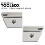 Under Tray Tool Box Underbody Pair Set 600mm Aluminium V379-UTRYFLTR6SET05