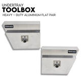 Under Tray Tool Box Underbody Pair Set 600mm Aluminium V379-UTRYFLTR6SET05