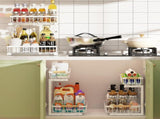 CARLA HOME Set 2 pcs - 2-Tier Kitchen Under Sink Organiser Storage with Height Adjustable, Unique LSB-36128