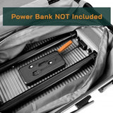 20" Digital Weighing Scale and USB Charging Port Lightweight Carry-on Luggage Suitcase Black V915-FB3001-S-BK