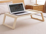 Laptop Bed Desk PP Folding Simple Downward Grooved Design Lap Desk Bed Table with Charging Hole for V1294-YM0716-3116220007013