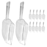 12pcs Plastic Serving Scoops for Removing Ice with Ergonomic Handle Transparent Kitchen Tool V1192-AZ-W-34305