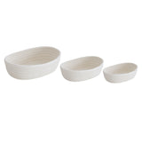 3 Pcs Desktop Storage Basket Oval Organizer Container Cotton Rope Hand Woven for Makeup Snacks White V1294-YM0626-3117220295311