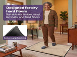 EQUIPMED 60x85cm Non-Slip Indoor Rug Floor Mat Beige, Poly Fiber Cut Loop Pile, High Density Base, V219-STAMATEQ96BA