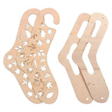 Wooden Sock Blockers for Knitting, Adjustable, 6 pcs Knitting Blockers V1188-CAQQ-77895-1