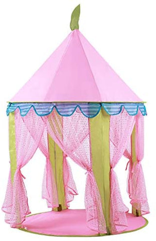 Princess Indoor Castle Playhouse Toy Play Tent for Kids Toddlers with Mat Floor and Carry Bag V178-12786