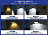 Solar Powered LED Wall Light with Motion Sensor, IP65 Waterproof Outdoor Lighting for Garden Fence, V1341-ZY-QFAHDEYG-3PCS-6500KCOOLWHITE