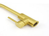 Brushed Gold Round Kitchen Mixer Sink Tap 360&deg Swivel Laundry Basin Faucet Spout V1233-KRD501G