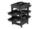 Embellir 6-Tier Salon Trolley Cart on Wheels Barber Mobile Hairdressing Cart SA-TR-6T-HOLL-BK