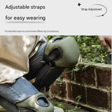 Green Garden Knee Pads and Gardening Gloves Set - Adjustable Neoprene Knee Protectors with Daisy V888-ELOSUNG56412