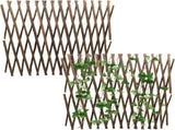2PCS Wood Lattice Fence Panels for Outside, 11' x 78.8' Expandable Garden Trellis Fence Trellis V1366-AZ2-W-11223