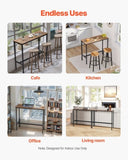 VEVOR Table, Sturdy Metal Frame High Top Pub Table, Narrow Long Kitchen Dining, Cocktail Counter V952-JXBTZJXBTZW3T867K001V0