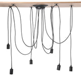6 Head Industrial Vintage Style Pendant Light Holder Ceiling Lamp Hanger Fixtures V1294-YM0901-JYA03806