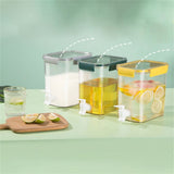 Beverage Dispenser With Lid And Faucet Food Grade Plastic Refrigerator Dispenser For Lemonade Cold V1369-AZ3-W-17681