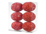 6Pcs Xmas Tree Snowball Ornaments Pendant Decor Foam Wedding Decoration Scene Props 10cm Red V1294-YM0901-3115240094512