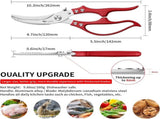 Heavy Duty Kitchen Shears, Poultry Scissors for Cutting Chicken Bones, German Stainless Steel, V1107-CS-CFBXGJDHO