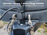 Aluminum Trailer Towing Chain Organizer with 7-Way Plug Holder- Heavy-Duty RV Tongue Jack V1258-DP02-WO-127