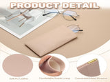 Squeeze Top Sunglass Pouch, PU Leather Soft Eyeglass Pouch Portable Travel Sunglasses Organizer V1259-DP01-A-5269
