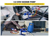 Vacuum Pump 4.8CFM 1/3HP Air Vacuum Pump HVAC A/C Air Refrigerant Rotary Vane Vacuum Pump Single V952-4.8CFM1/3HPZKB3F1V3